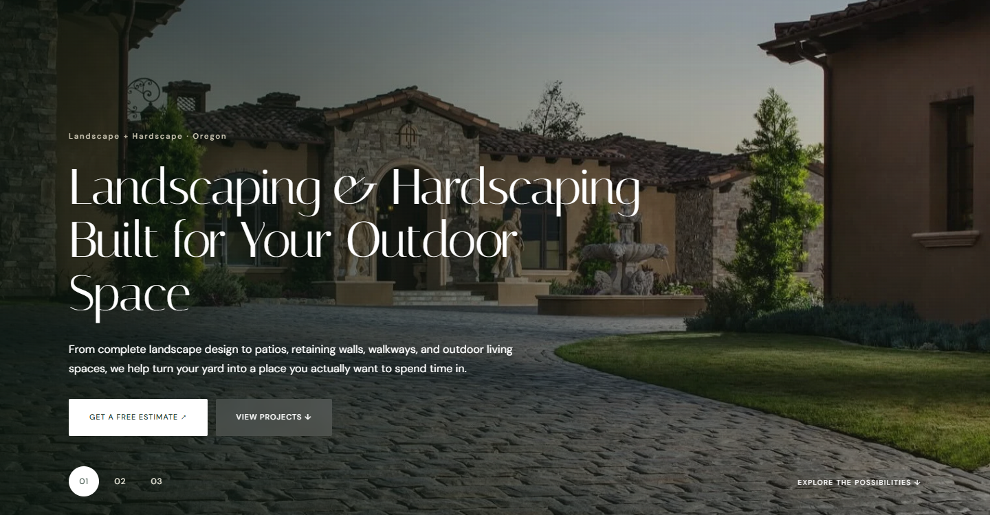 Envision Landscape website project