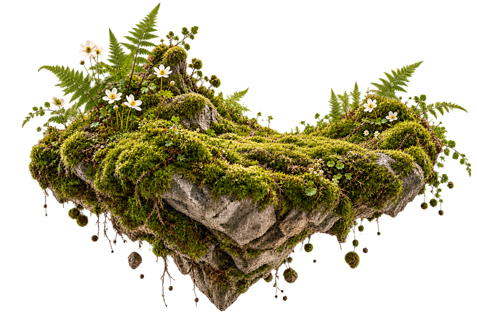 Mossy floating ecosystem